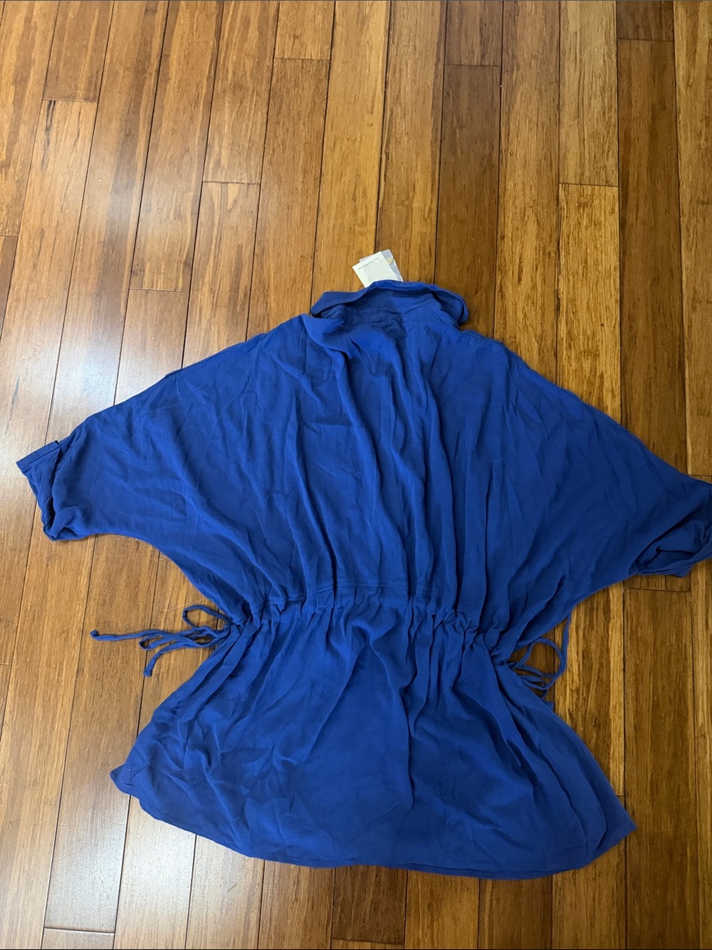 NWT Elan Cobalt Blue Button-Front dress - Picture 3 of 3